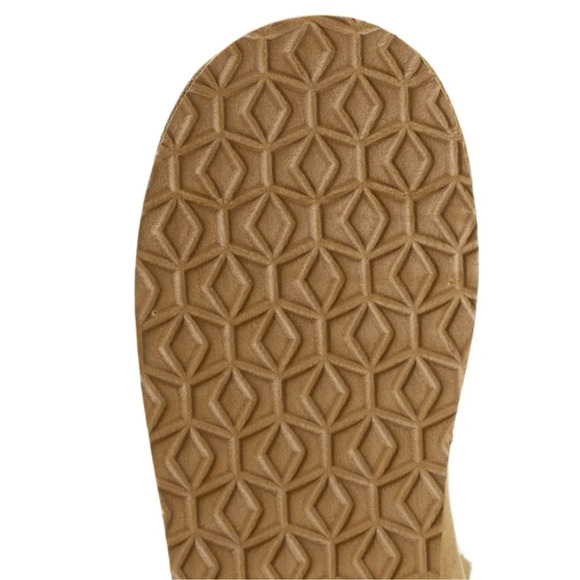 MUK LUKS Augie Mini Cozy Booties Womens Size 8 Tan Faux Suede Side-Zip Round Toe - Picture 6 of 6